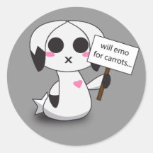 Emo Bunny Stickers