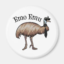 Emo Emu Fridge Magnets