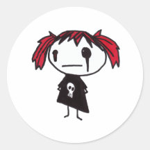 emo gal sticker