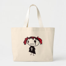 emo gal tote bags