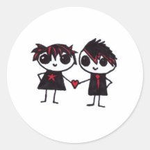 Emo in love sticker
