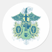 Emo Music Skull Sticker