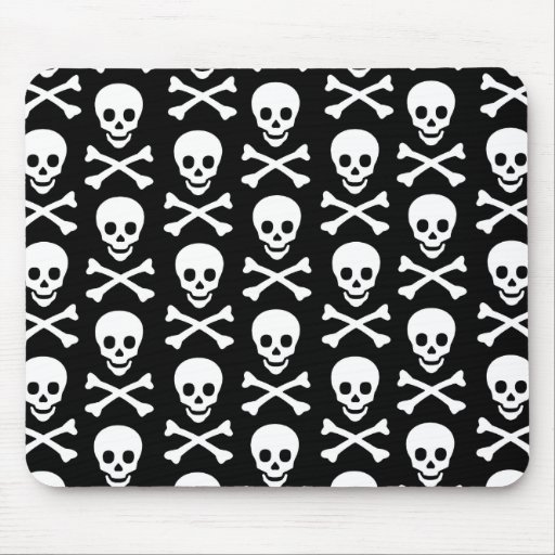 Emo Skull & Bones Pattern Mousepad
