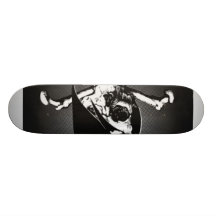 emo skull custom skate board