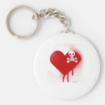 Emo Skull Heart Anti Valentines Day - Rock Grunge Keychains