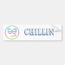 Emoticon " Chillin' " Bumper Sticker
