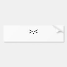 Emoticon: Frustration Bumper Stickers