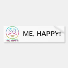 Emoticon "Me, Happy!" Bumper Sticker