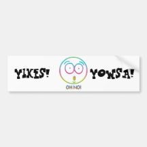 Emoticon "Oh no!" Bumper Stickers