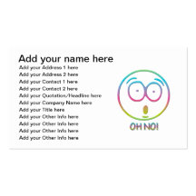 Emoticon "Oh no!" Business Card