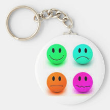 Emotional Smiley Faces Keychain