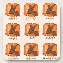 EMOTIONS - CHOCOLATE DRINK COASTER