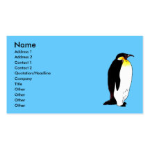Emperor penguin business cards