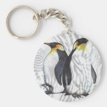 Emperor Penguins Keychain