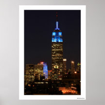 Empire State Building Blue for Autism 2012 Posters