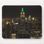 Empire State Building Christmas Colours at night 0 Mouse Mat