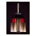 Empire State Building Red and White Close up Cards