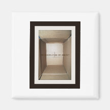 empty cardboard box fridge magnet