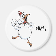EMPTY dishwasher (happy chicken) Fridge Magnet