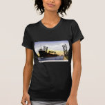 Empty Freighter Passing Bascule Bridge, Soo Locks T Shirts