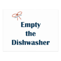 Empty The Dishwasher Reminders Post Card