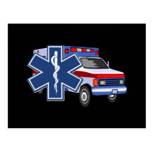 EMS Ambulance Post Cards