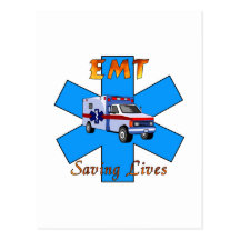 EMT Saving Lives Post Cards
