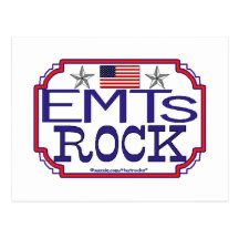 EMTs Rock Postcard