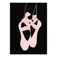 En Pointe Ballet Shoes Invitation