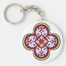 enamel Cross Key Chains