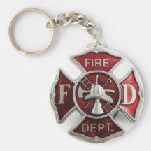 'enamel' fire dept insignia keychains