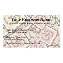 Enamel Tile Om (Aum) Business Card