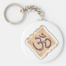 Enamel Tile Om (Aum) Keychains