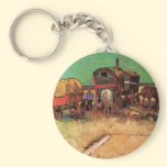 Encampment of Gypsies w Caravans; Vincent van Gogh keychains