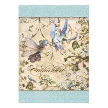 Enchanted Faeries Fairies Floral Vintage Weddings Custom Announcement