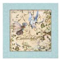Enchanted Faeries Fairies Floral Vintage Weddings Personalised Invite