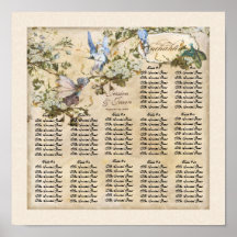 Enchanted Faeries Fairies Reception Seating Chart Poster