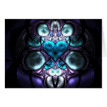 Enchanted Heart Fractal Greetings Cards