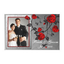 Enchanted Ro Wedding Photo Keepsake Wrapped Canvas Canvas Print