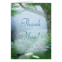 Enchanted Woodland Forest Wedding Thank You Greeting Card