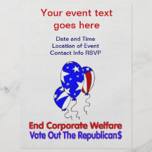 END CORPORATE WELFARE FLYER DESIGN