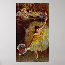 End of the arabesque by Edgar Degas Posters