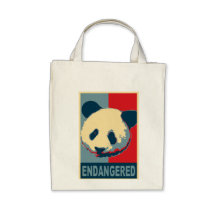 Endangered Panda Pop Art Design Bags