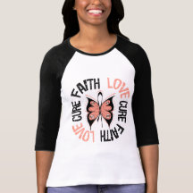 Endometrial Cancer Faith Love Cure T Shirts