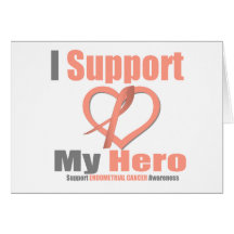 Endometrial Cancer I Support My Hero Greeting Cards