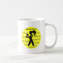 Endometriosis Fight Like A Girl Warrior Collage Mugs