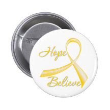 Endometriosis - Hope Believe Pinback Button