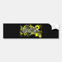 Endometriosis Hope Garden Ribbon Bumper Stickers