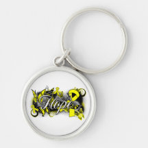 Endometriosis Hope Garden Ribbon Key Chains