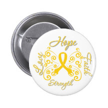 Endometriosis Hope Motto Butterfly Button